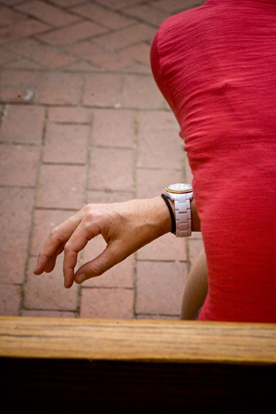 Hand from Red Shirt